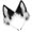 black and white, variant on Handcraft Faux Furs Cats Wolf Foxes Dog Ears Headband Halloween Cosplay Party Costume Furry Ears Hair Hoop Gift