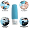 thumbnail image 2 of Micebay Silicone Travel Bottles, Leak Proof Toiletry Containers for Shampoo, Conditioner & Lotion, Blue, 2 of 8