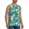 thumbnail image 2 of Pofeuu Hawaii Palms Print Men's Muscle T-Shirt, Sleeveless, Muscle Tank, Classic Muscle Tee Top For Men Casual Sleeveless Muscle T-Shirt Trendy Clothes-Large, 2 of 7