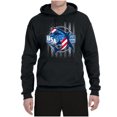 thumbnail image 2 of Wild Bobby Great White Shark USA Since 1776 Unisex Hoodie Sweatshirt, 2 of 6