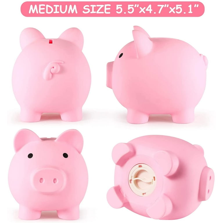 Piggy Bank Unbreakable Plastic Money Bank Coin Bank for Girls