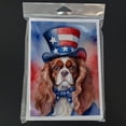 thumbnail image 3 of Cavalier Spaniel Patriotic American Greeting Cards Pack of 8 7 in x 5 in, 3 of 3