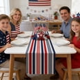 thumbnail image 2 of XGFHYJEH 4th of July Table Runner – Farmhouse Table Runner for Independence Day, Memorial Day, Patriotic Holiday Decorations, for Indoor & Outdoor Dining Table Decor, 13x72 Inch, 2 of 5