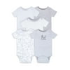 Little Star Organic Baby Boy, Girl, Unisex 5 Pk Short Sleeve Bodysuits, Size Newborn-24 Months