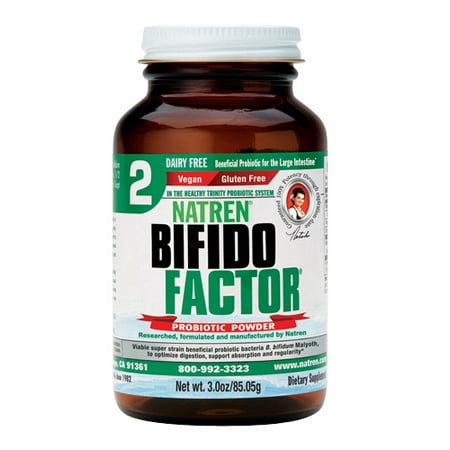 Natren Bifido Factor 2 Probiotic Dairy Free Powder, 3