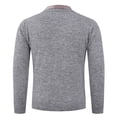 thumbnail image 3 of XUNKUSGA Mens Sweater Fashion Crew Shirt Collar Neck Pullover Sweater Slim Fit Soft Touch Sweaters for Men Classic Versatile Fall Sweaters For Casual or Dressy Wear M-3XL Gray, 3 of 4