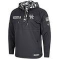 thumbnail image 2 of Men's Colosseum Charcoal Kentucky Wildcats OHT Military Appreciation Digi Camo Quarter-Zip Hoodie, 2 of 4