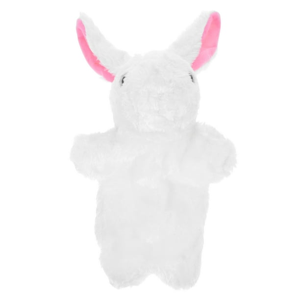 marioneta de mano de conejo para niños, juguetes de rol de dibujos animados, adorable marioneta de peluche.