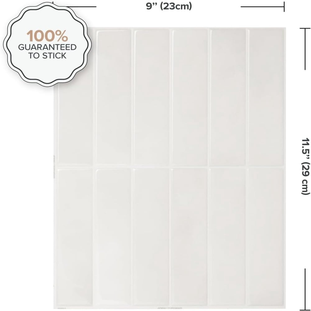 Peel and Stick Backsplash Wall Tiles,Self-Adhesive,Oil Proof,Waterproof, Removable Wall Panels for Kitchen & Bathroom,Modern Design, Easy Install (11.4x9 inch,20 Pack)