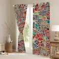 thumbnail image 3 of Homewish Abstract Boho Geometric Curtains Pack of 2 (42x84 Each),Vintage Bohemain Curtains Blackout,Colorful Patchwork Plaid Bedroom Curtains For Kids,Ultra Soft Home Decor, 3 of 6
