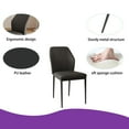 thumbnail image 3 of 45.3" Round Dining Table Set, Mid Century Modern Round Dining Table for 4 Person, with Steel Legs, Coffee Table for Kitchen Dining Room, Office, Save Space, 3 of 4