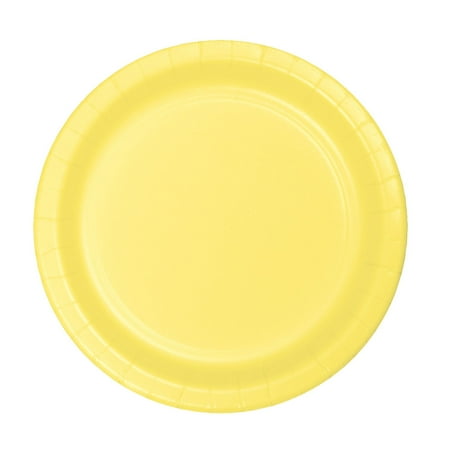 

7 inch Roung Solid Paper Luncheon Plate Mimosa Pack of 24 6 packs