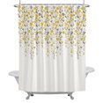 thumbnail image 6 of Yellow Gray Floral Shower Curtain for Bathroom, Spring Flowers Fabric Shower Curtain Set with Hooks, Waterproof Washable Bath Curtain for Bathroom Decor, 72"x72", 6 of 9