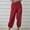 Wine, variant on AOOCHASLIY Fashion Women Summer Casual Loose Cotton and Linen Pocket Solid Long Trousers Pants