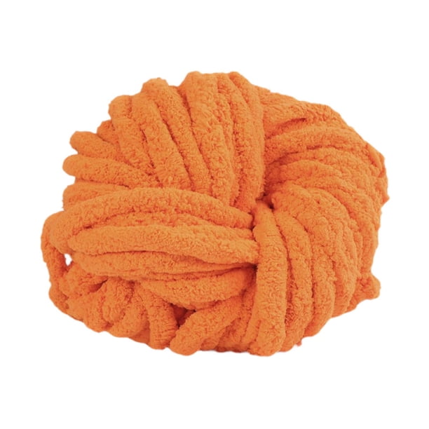 Hilo de lana súper voluminoso y grueso, ligero, lavable, gigante, para crochet, para cojín Naranja Amarillo