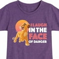 thumbnail image 3 of The Lion King - Simba - I Laugh in the Face of Danger - Toddler & Youth Girls Short Sleeve Graphic T-Shirt, 3 of 5
