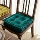 thumbnail image 2 of Nvzi Diamond Pattern Chair Pads with Handle Soft Comfy Velvet Seat Chair Cushion for Dining Chairs, Office Chairs, Hardwood Floors (Dark Green,16x16), 2 of 5
