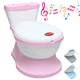thumbnail image 1 of Baño Entrenador para Niños Sonido de Descarga Asiento Acolchado Antisalpicaduras Antideslizante Diseño Realista - Rosa, 1 of 7