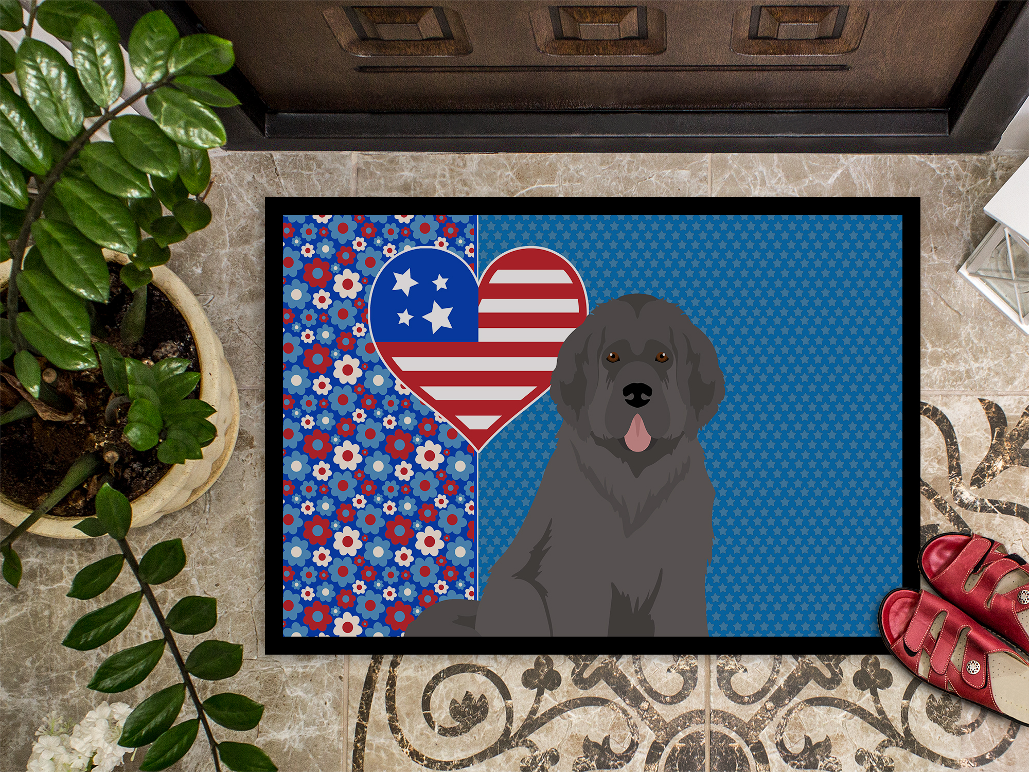 Grey Newfoundland Indoor or Outdoor Mat 24x36 36 in x 24 in