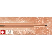 Caran dAche 849 Brut Rose Ballpoint Pen, Slim Pack, Medium Point, 0.7 mm, Blue Ink
