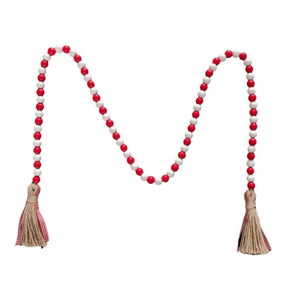 Giunmcul Online Shopping Wooden Beads Heart Wooden Beads Valentine's Day Supplies Wooden Beads Tassel for Making Garlands Valentine's Day