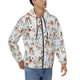 thumbnail image 4 of Zip Up Hoodies for Men - Cartoon Cute Deer Flower Green Long Sleeve Comfrt Men'S Fashion Hoodies & Sweatshirts, Jackets for Men Hoodies Pullover Clothing Clothes with Pouch, 4 of 5