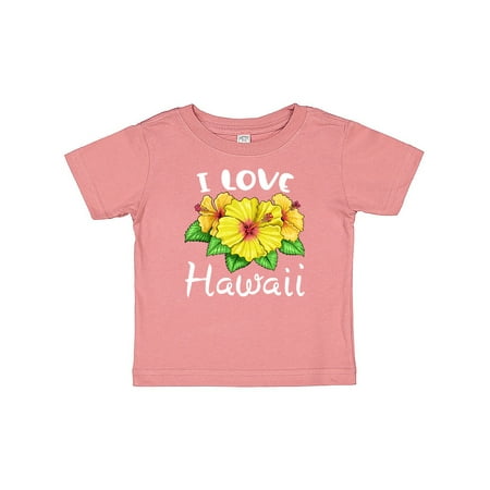 

Inktastic I Love Hawaii Hibiscus Flowers Gift Baby Boy or Baby Girl T-Shirt