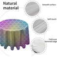 thumbnail image 3 of Coolnut Round Tablecloth Trendy Gradient Fish Scale Modern Table Cover for Home Decoration Washable Table Cloth for Dinner Picnic 60in, 3 of 5