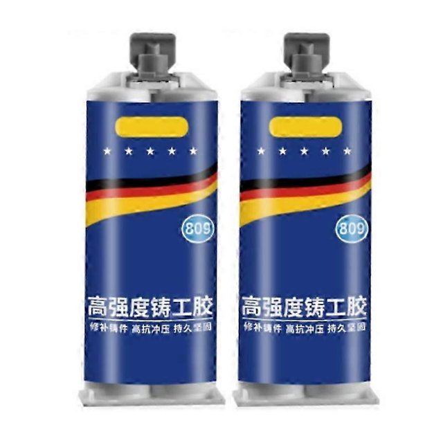 2 x 100 g de pegamento para reparación de metales, de secado rápido, adhesivo para soldadura, anticorrosión, resistente al calor y al agua