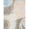 thumbnail image 4 of Pasargad Home Modern 9' x 12' Hand-Knotted Silk and Wool Ivory/Grey Rug - All Ages, Indoors, 4 of 7