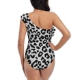 thumbnail image 5 of Easygdp Similar To Leopard Print Women's One Shoulder Ruffle Monokini Bathing Suits with Removable Chest Pad, Quick Drying - Medium, 5 of 8