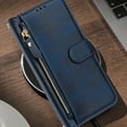 thumbnail image 6 of For Samsung Galaxy Case,Solid Color Zipper Flip Wallet PU Leather with Stand and 7 Card Slot Phone Case For Samsung Galaxy S25 S24 S23 S22 S21 S20 A12 A13 A14 A15 A16 A06 A36 A26 A56 A54 A32 A34 A33, 6 of 30