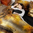 thumbnail image 4 of Homewish Lake House 7-Piece Twin Bedding Set - Yellow Tree Leaves Autumn, 4 of 8