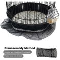 thumbnail image 5 of Universal Bird Cage Seed Catcher Seed Catcher Guard Net Cover Parrot Nylon Mesh Net Cover Soft Airy Cage Net Stretchy Skirt For Round Square Cages (ci, 5 of 5