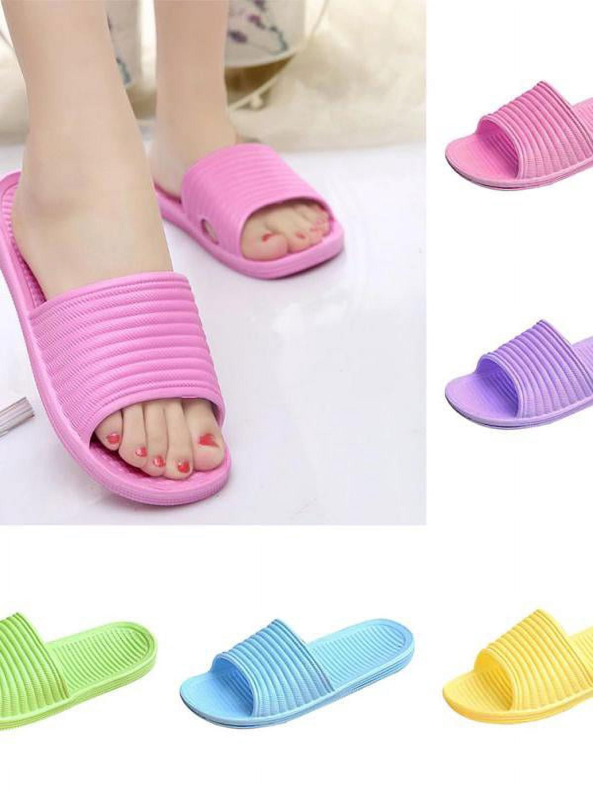 Anti-Slip Massage Shower Spa Bath Pool Gym Slides Flip Flop Open Toe Floor Slides Sandals for Men Women