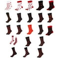 thumbnail image 3 of Heart Lips Pattern Color Block Cotton Crew Socks for Women and Men Novelty Middle Calf Socks Gift for Valentines Day, 3 of 9