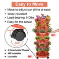 thumbnail image 3 of 6 Tier Stackable Planter Vertical Garden With Various Accessories for Vegetables, Flowers, Herbs, Succulents, Microgreen Gardening - Red, 3 of 7