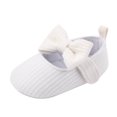thumbnail image 3 of Summer New Baby Cute Knitted Bow Wool Shoes Non-slip Baby Walking Shoes White qILAKOG Size 4, 3 of 8