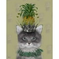 thumbnail image 3 of Fab Funky 15x18 Black Modern Framed Museum Art Print Titled - Cat, Pineapple Puss, 3 of 5