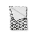 thumbnail image 2 of Motorcycle Soft Flannel Fleece Blanket, Retro Motorcycle Drawings of Old-Fashioned and Modern on White Background, Cozy Plush for Indoor and Outdoor Use, 50" x 70", Grey White Black, by Ambesonne, 2 of 6