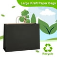 thumbnail image 4 of BagDream 50 Pack Large Kraft Paper Bags with Handles 16x6x12 Inch Black Paper Bag Kraft Shopping Bags for Business Merchandise Wedding Party Favor Bag, 4 of 9
