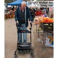 thumbnail image 2 of Bangeran BreezeStride Extérieur Roulant Walkers pour Aînés avec Siège, Roues de Pneu Non Pneumatique de 8”, Conception Pliable Compacte pour Aînés Upright, Rollator Foncé, Gris, 2 of 7