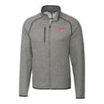 thumbnail image 2 of Men's Cutter & Buck Heather Gray Dayton Flyers Big & Tall Mainsail Sweater-Knit Full-Zip Jacket, 2 of 3