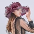 thumbnail image 6 of Tea Party Hats For Women，High Tea Hats For Women Clip Hat Ladies Dress Hats Sun Uv Protection Hat Flower Hat Fashionators Hats For Women Vintage Hats For Women Tea Hats For Women, 6 of 8