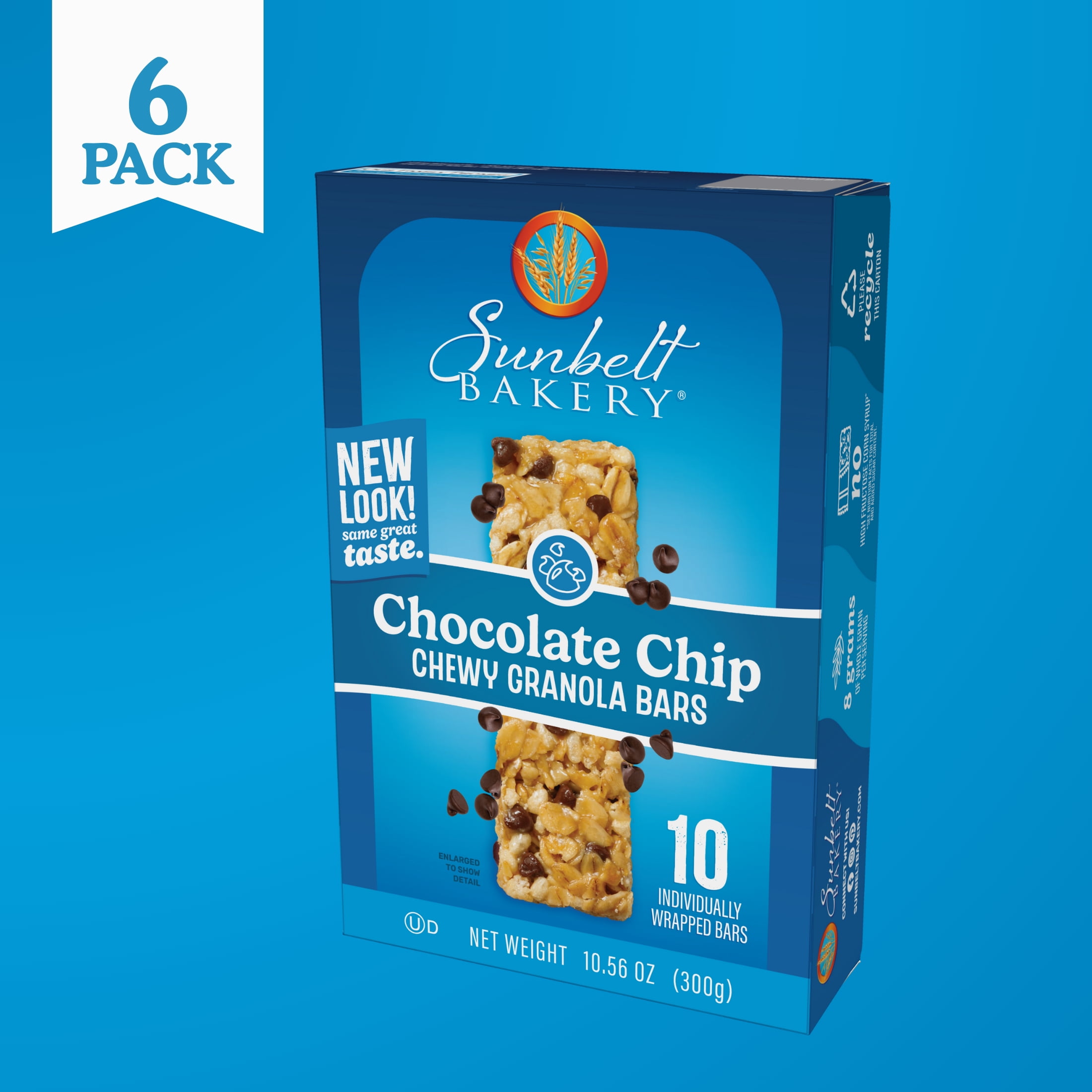 Sunbelt Bakery Chocolate Chip Chewy Granola Bars, 60 Bars (6 Boxes), 63.36 oz