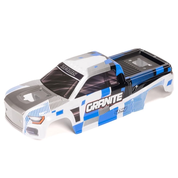 ARRMA GRANITE 4x4 Clipless Painted Decaled Body Blue/White ARA-2246