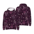 thumbnail image 6 of Bingfone Snowflakes and Hearts Men's Drawstring Hoodie Long Sleeve Pocket Sweatshirts-Medium, 6 of 6