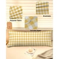 thumbnail image 6 of Plaid Yellle, Body Pillow Cover, Pillowcase Protectors with Zipper, Breathable Decorative Throw Pillow Case Cover, Rural Abstract Geometric Lattice Pillow Shams for Couch Sofa 20x60Inch, 6 of 8