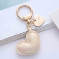 thumbnail image 3 of Tahtuvzn Home Decor Clearance! Leather Heart Alloy Keychain Cute Color Heart Metal Accessories Small Fresh Bag Pendant, Mother's Day Gift, 3 of 3