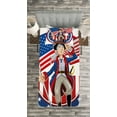 thumbnail image 3 of Ambesonne United States Quilted Bedspread Set 2 Pcs, Patriot Emblem, Twin Size, Multicolor, 3 of 3